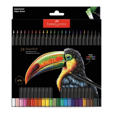Estojo Lápis de Cor Supersoft C/24 210724 Faber